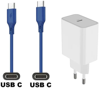 45W super snellader + 1,0m USB C naar C kabel. Universele PD lader. Oplader adapter past op JBL CLUB 700BT / 950NC / ONE / ONE Pro+, Wave 100 / 200 / 300 / Beam/ Buds / Flex, Reflect Aero / Mini NC