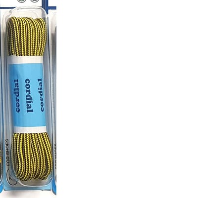 Cordial - Schoenveters - dik geel bruin fijn geweven - veterlengte 120 cm 6-8 gaatjes