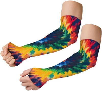 Tuinschorten met Tie-Dye Patroon voor Zonbescherming en Koeling van Armen voor Tuinieren en Buitenactiviteiten voor Mannen en Vrouwen