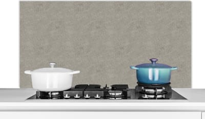 Spatscherm keuken 120x60 cm - Kookplaat achterwand Beton - Grijs - Patronen - Industrieel - Muurbeschermer - Spatwand fornuis - Hoogwaardig aluminium