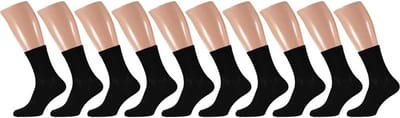 Apollo basic herensokken - zwart - 10x paar - voordeelpak - katoen/polyester 41-46