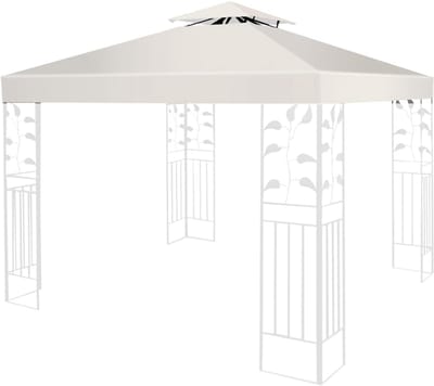 KOMFOTTEU Pavilliondak, 3 x 3 m, vervangend dak voor paviljoen, dakzeil voor tuin, balkon, strand, waterdicht paviljoenvervangend dak, vervanging dubbel dak