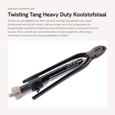 Dailygoods - Twisting Tang - Heavy Duty Koolstofstaal - Automatische Terugkeer - 6 Inch - Veilige Vergrendeling - Multifunctionele Gereedschap - Gesch...