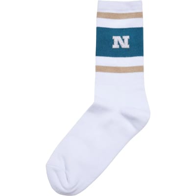 Urban Classics - College Team Socks unionbeige/bottlegreen/white Sokken - 43/46 - Wit
