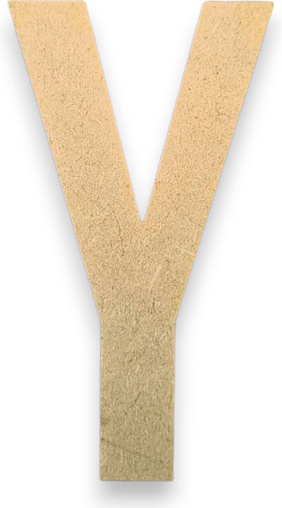 MGM Trading - Y - Letters en Cijfers van MDF - 10 cm hoog - 9MM Dik - Beige - Laser gesneden - Per Stuk