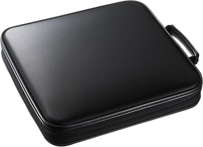 Cd-map plastic - Cd-opberger Cd-hoes - Cd's opbergen - Grote capaciteit - 30.5x28.2cm - Zwart