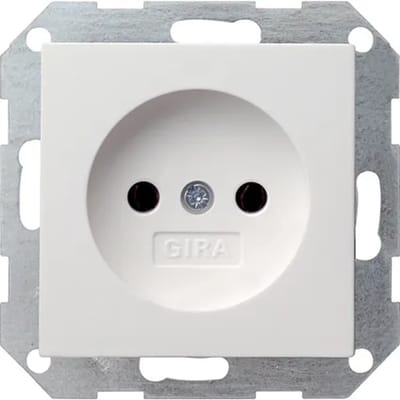 Gira Inbouwstopcontact St55 Ongeaard 1-polig Wit Ip20