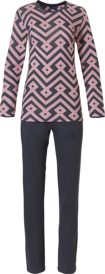 Pastunette - Graphic Mauve - Pyjamaset - Roze/Grijs - Maat 44