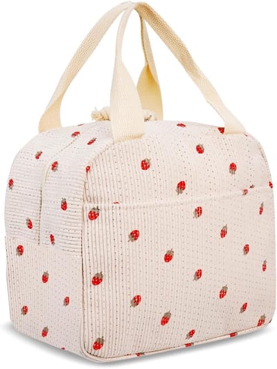 Kleine geïsoleerde lunchtas, thermische koel tas met folievoering, ideaal voor picknicks en dagelijks gebruik, met fleshouder en ruime inhoud van 9.8 L