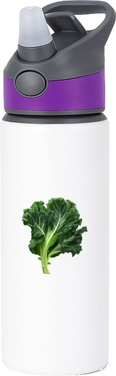 Hacebo® - Boerenkool waterfles met rietje paars - Eten & drinken - junkfood - Liefhebbers van groente en fruit - Groente - gezond eten - eten - water fles - 650ML