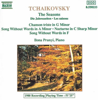 Ilona Prunyi - Tchaikovsky: The Seasons | Chanson Triste In G Minor (CD)