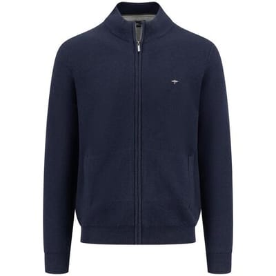 Fynch-Hatton Vest Cardigan Zip Uni Color Structure Navy / male