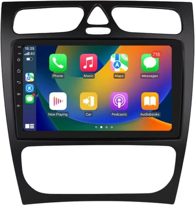 Autoradio met bluetooth - Carplay - Voor Mercedes-Benz C-Klasse / CLK-Klasse (W203 / W209 / S203 / A209 / W168) - Geschikt voor Apple en Android - Stereo - Navigatie - Navigatiesysteem auto - 2GB 32GB