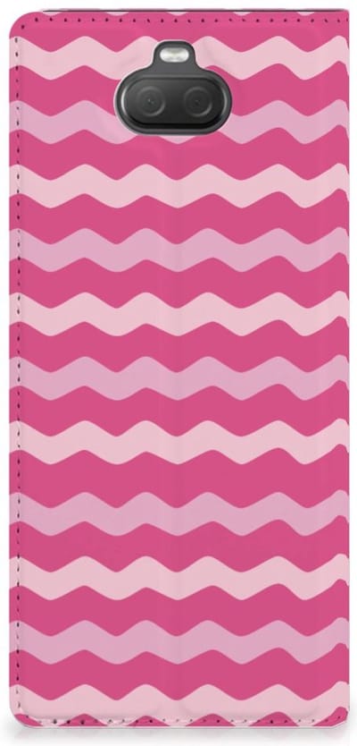 Sony Xperia 10 Plus Hoesje met Magneet Waves Pink