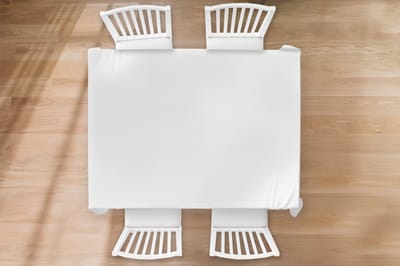 Tafelkleed - Tafellaken - 170x130 cm - Wit - Kleuren - Neutraal - Binnen en Buiten