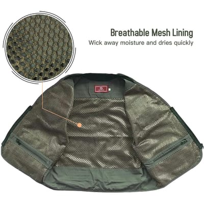 Veste de pêche pour homme avec dos amovible Séchage rapide Multi-poches Gilet de travail Extérieur Été Voyage Photo Gilet Cargo noir