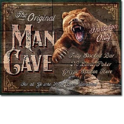The Original Mancave Metalen wandbord 31,5 x 40,5 cm. ​