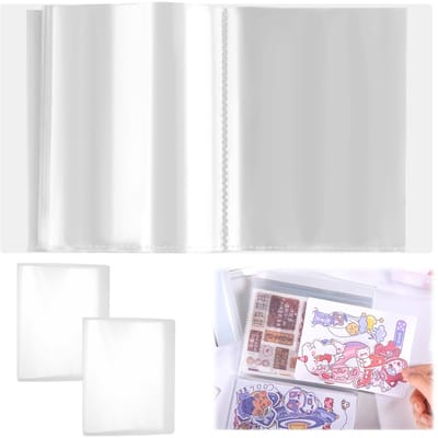 Dailygoods- Fotoalbum 80 pagina's - A6 Plakalbum - Transparant - Waterdicht - Opbergmap - Voor foto's en kaarten - Ansichtkaartenalbum