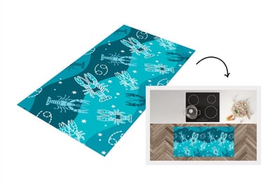 Keukenloper - Loper keuken - Zodiac - Kreeft - Design - 120x60 cm - Keukenloper vinyl