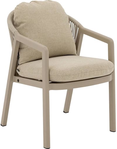 Goossens Tuinstoel Portofino - Buitenstof - beige - 56 x 79 x 70 cm