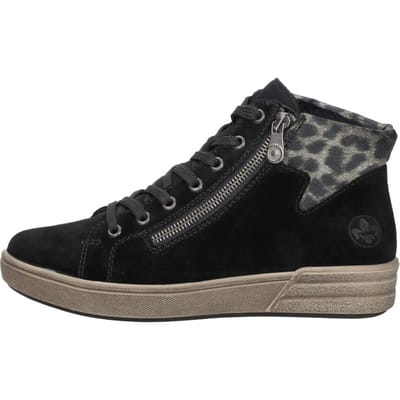 Rieker dames veterboot - Zwart multi - Maat 37