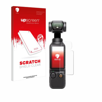 upscreen - Screenprotector voor DJI Osmo Pocket 3 (Display + Lens) - Folie Beschermfolie transparant
