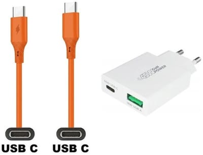 45W super snellader met 2 poorten + 1,0m USB C naar C kabel. Universele PD PPS lader. Compacte GaN oplader adapter past op Google Pixel 1, 2, 2XL, 3, 3XL, 3a, 3a XL, 4, 4XL, 4a, 5, 5a, 6a, 7, 7 Pro, 8, 8a, 8 Pro, 9, 9 Pro, 9 Pro XL, 9 Fold, C, XL