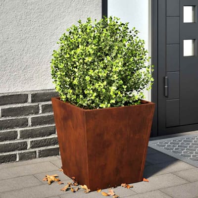 vidaXL - Plantenbakken - 2 - st - 40x40x40 - cm - weervast - staal