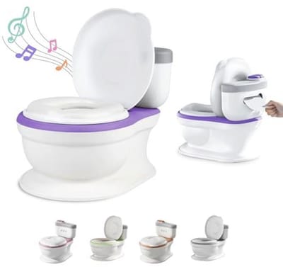 Zindelijkheidstraining Potje Voor Baby's Met Geluid - Comfortabele Antislip Plaspot Met Muziek En Spoelgeluid