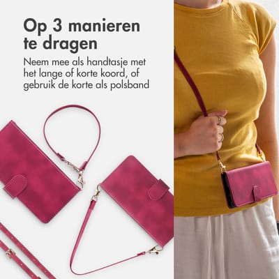 imoshion Hoesje - Geschikt voor Samsung Galaxy S23 - Bookcase met koord - Rood