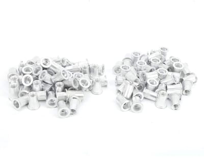 Dailygoods - 100 Stuks Aluminium Klinkmoeren Platte Kop