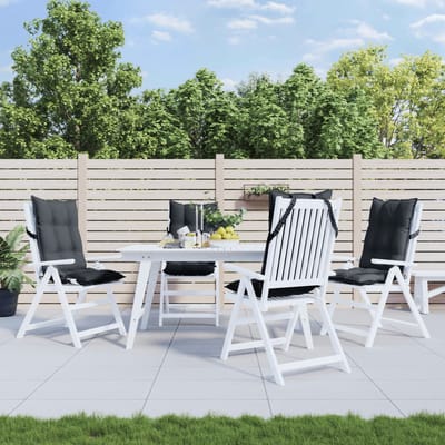 vidaXL - Stoelkussens - 4 - st - hoge - rug - oxford - stof - antracietkleurig