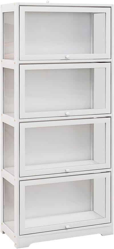HOMCOM-vitrinekast-MDF-59x30x139cm-wit