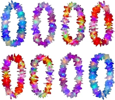 Lichtgevende Bloemenkettingen - Hawaïkettingen Leis - Feestdecoratie - Synthetische Bloemen - 20-60 stuks - Gemengde Stijl