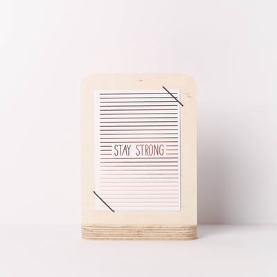 Houten kaarthouder / fotohouder met elastiek - Duurzaam - Homedeco