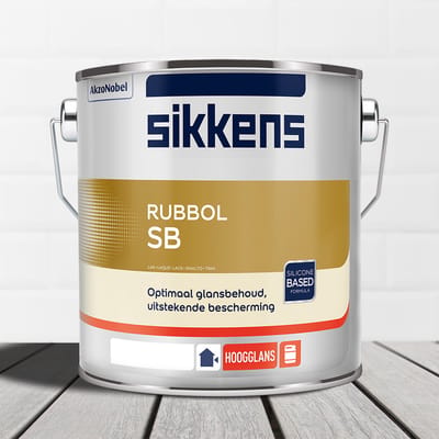 Sikkens Rubbol SB Wit - 2,5 liter op kleur- Lakverf - Dekkend - Buiten - Hoogglans -