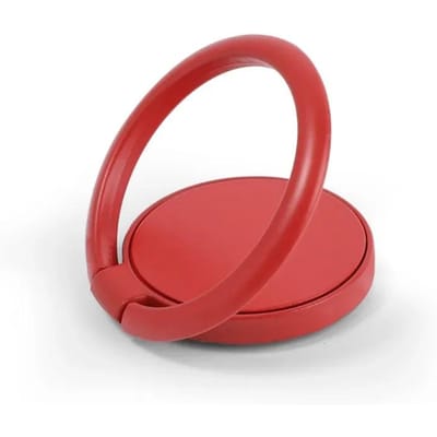 Universele vingerringhouderstandaard voor iPhone Samsung Xiaomi mobiele telefoon Luxe 360° graden rotatie telefoonachterkant stickerhouder rood