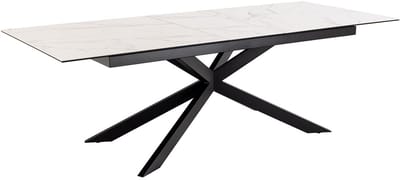 Giga Living Eettafel Jorvik - Uitschuifbaar Wit Keramiek - 240x100x76cm