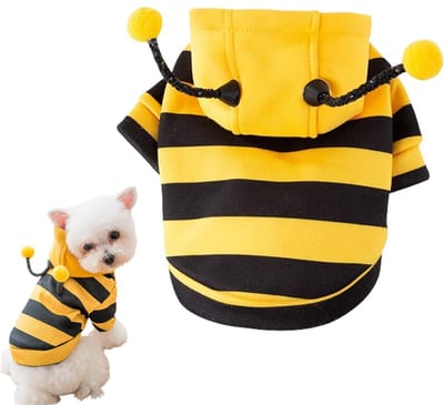 Ynkkvre - Kostuum - Dierenkleding - Halloween - Met Glanzende Vleugels en Antennes - Feestoutfit voor Kerst en Feesten - Comfortabele Pasvorm voor Huisdieren - S