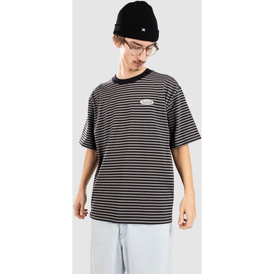 Empyre Rickie Green Striped T-Shirt zwart
