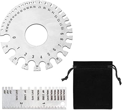 Draadmeter meetgereedschap - 2 stuks roestvrij staal diktemeters voor precisie metingen