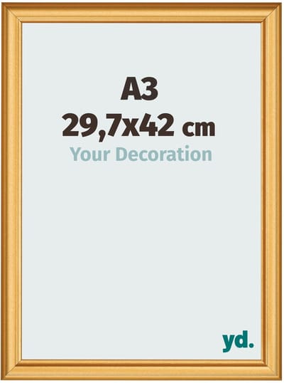 Your Decoration - Fotolijst A3 29,7x42 cm - MDF - Goud Mat - Lazio