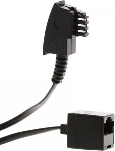 Helos 014149, 0,2 m, RJ-11, RJ-45, Zwart, Zwart, 1 stuk(s)