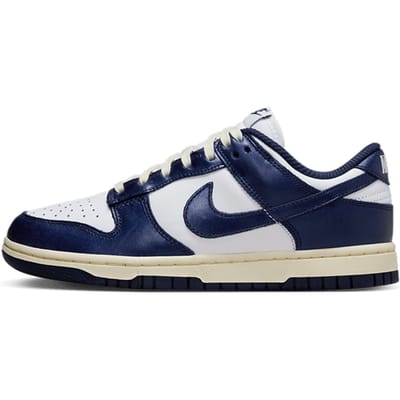 Nike Dunk Low Premium Vintage Navy Chaussures pour Femmes Bleu Blanc Bleu Nuit FN7197-100 38 beige