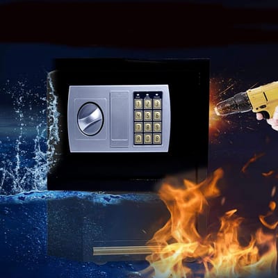 Waterdichte Kluis - Brandwerende Box - Waardevolle Spullen - Digitaal Toetsenbord - 8.5L Inhoud - Zwart