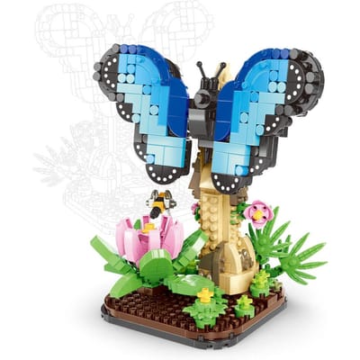 Micro Bouwstenen Insect Vlinder Bidsprinkhaan Kever Eenhoorn Fee Miniatuur Collectie Verbeeldingskracht Assemblage Speelgoed Studenten Festival Cadeau