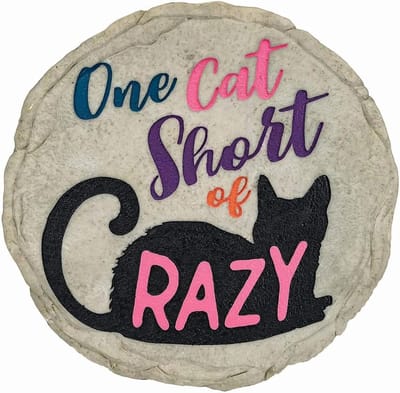 Tuin Kat Stapsteen - Decoratieve Steen - Tuin Decoratie - Hars Materiaal - 24.77 cm - One Cat Short