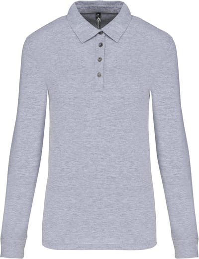 Kariban Damespolo lange mouwen van jersey K265 - Oxford Grey - L