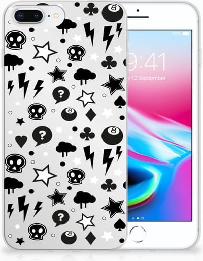 Silicone Back Case Apple iPhone 7 Plus | 8 Plus Silver Punk