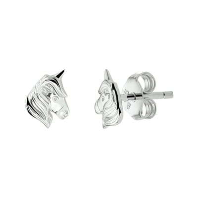 Zilveren oorknoppen eenhoorn - PSN1337154
